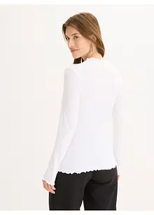 Žebrované tričko z viskózové směsi, bonprix