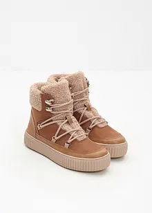 Šněrovací kotníková obuv s podšívkou, bonprix
