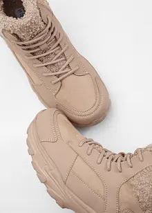 Šněrovací kotníková obuv s podšívkou, bonprix