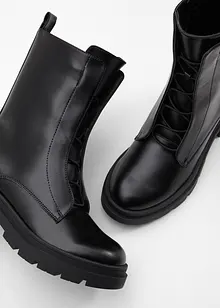 Šněrovací kotníkové boty s profilovanou podrážkou, bonprix