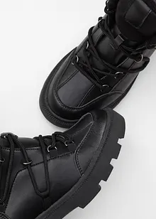 Šněrovací kotníková obuv s podšívkou, bonprix