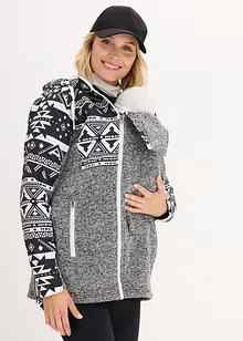 Těhotenská flísová bunda se vsadkou na nošení, bonprix