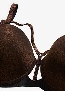 Balkonetová podprsenka z třpytivého materiálu, bonprix