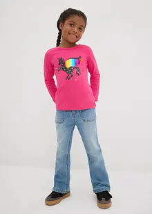 Dívčí triko s dlouhým rukávem, organická bavlna (2 ks), bonprix