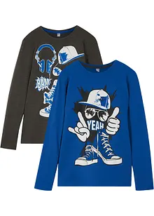 Triko s dlouhým rukávem a organickou bavlnou (2 ks v balení), bonprix