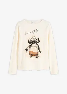 Tričko s dlouhým rukávem, z bavlněného streče, bonprix