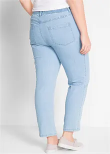 Straight džíny, Mid Waist, pohodlná pasovka (2 ks v balení), bonprix