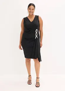 Žerzejové šaty s aplikací ze štrasových kamínků, bonprix