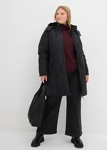 Krátký kabát s diamantovým prošíváním a postranními zipy, bonprix