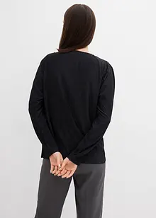 Tričko s dlouhým rukávem a strukturovaným efektem, bonprix