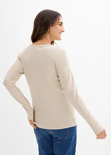 Žebrované těhotenské triko z čisté bavlny (2 ks v balení), bonprix