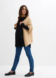 Dlouhé těhotenské triko s rozparky umožňujícími kojení, z čisté organické bavlny, bonprix