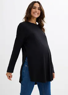 Dlouhé těhotenské triko s rozparky umožňujícími kojení, z čisté organické bavlny, bonprix