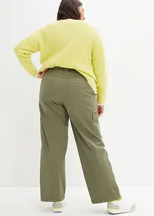 Bavlněné cargo kalhoty, Mid Waist, bonprix