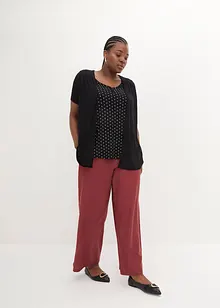 Tričko 2v1 s výstřihem do V, krátký rukáv, bonprix