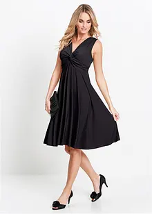 Úpletové šaty s výstřihem do V, bonprix