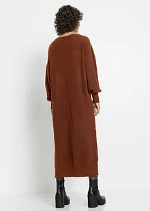 Oversize pletené šaty v délce midi, bonprix