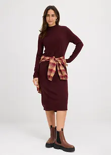 Šaty z jemného úpletu, se stojáčkem, bonprix