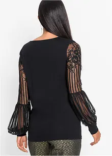 Tričko s dlouhým rukávem, z viskózové směsi, bonprix