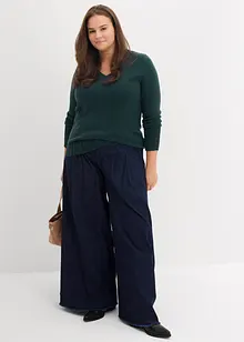 Pulovr s výstřihem do V, bonprix