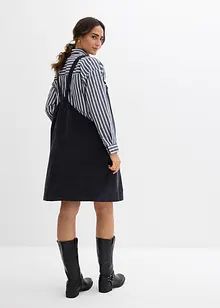 Těhotenské šaty z bavlněného manšestru se strečem, s laclem, bonprix