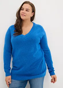 Pletený svetr s výstřihem do V, Oversized Fit, bonprix