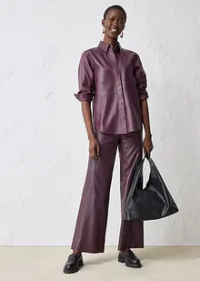 Kalhoty Marlene z kůže nappa, bonprix