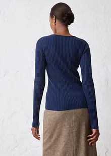 Žebrovaný svetr z merino vlny, bonprix