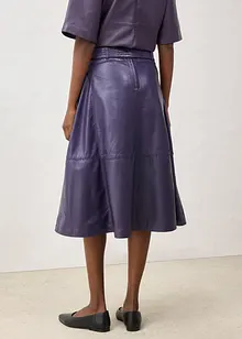 Sukně z jehněčí kůže nappa s páskem (2dílná souprava), bonprix