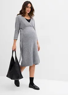 Velmi měkké těhotenské/kojicí pletené šaty s 3/4 rukávy, bonprix