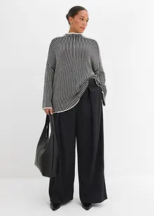 Kalhoty se záhyby v pase, rozšiřující se, bonprix