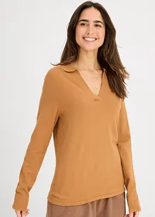 Triko polo z jemné viskózy, bonprix