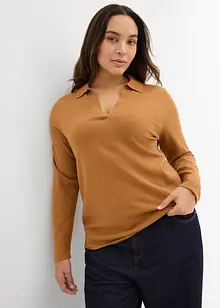 Triko polo z jemné viskózy, bonprix