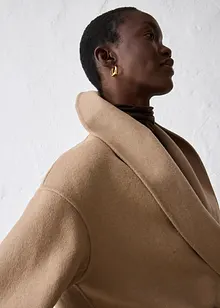 Oversize kabátek z měkké vlněné směsi, bonprix