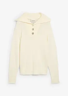 Svetr s límečkem na zip, z merino vlny, bonprix