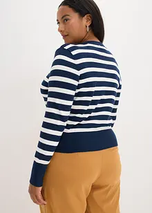 Kardigan z jemné pleteniny s proužky, bonprix