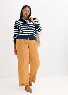 Kardigan z jemné pleteniny s proužky, bonprix