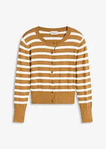 Kardigan z jemné pleteniny s proužky, bonprix