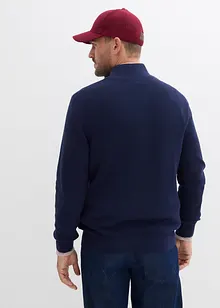 Svetr s límečkem na zip, z čisté bavlny, bonprix