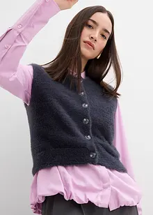 Pletená vesta ze směsi péřové příze a viskózy, bonprix