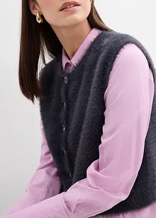 Pletená vesta ze směsi péřové příze a viskózy, bonprix