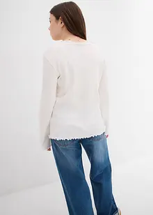 Triko s dlouhým rukávem, z čisté organické bavlny, bonprix