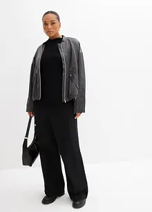 Žebrované triko z viskózové směsi, bonprix