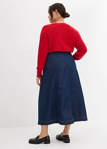 Džínová midi sukně, bonprix