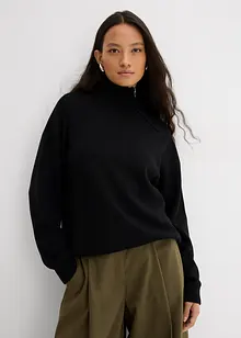 Svetr s ozdobným zapínáním na zip, z viskózové směsi, bonprix