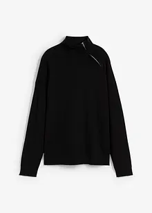 Svetr s ozdobným zapínáním na zip, z viskózové směsi, bonprix