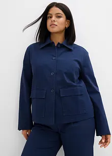 Krátká bunda na podzim/jaro, z elastické směsi s organickou bavlnou, bonprix