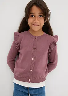 Kabátek z jemné pleteniny, s volány na rukávech, bonprix