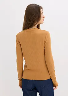 Přiléhavé žebrované triko, bonprix