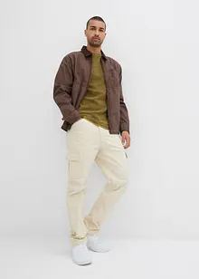 Cargo kalhoty Relaxed Fit z bavlněného plátna, Straight, bonprix